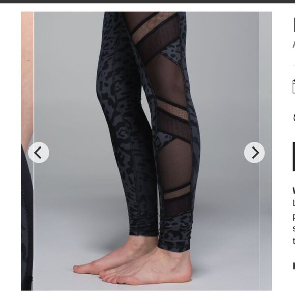 G1. Lululemon Just Breathe Mesh Pant in Black - Approx Size 8 - Picture 3 of 11